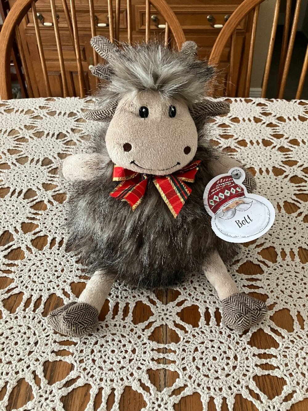 Pier 1 Imports Plush Reindeer Bolt with Tags